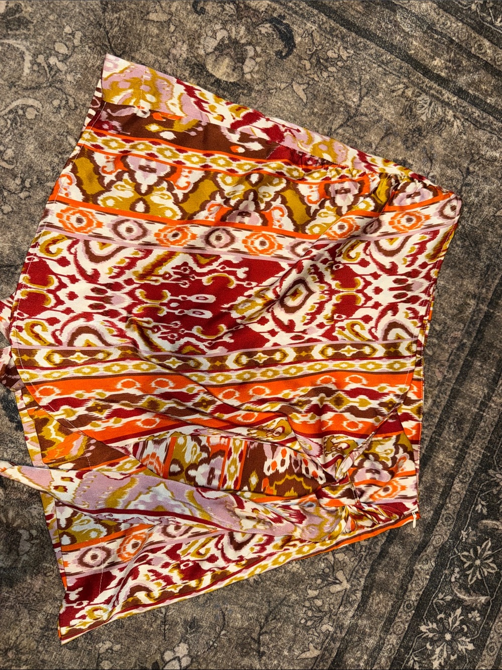 Boho Printed Wrap Skort